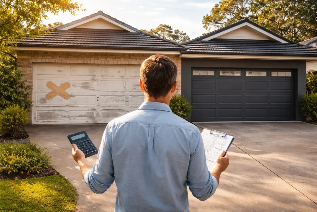 Repair vs replacement garage door