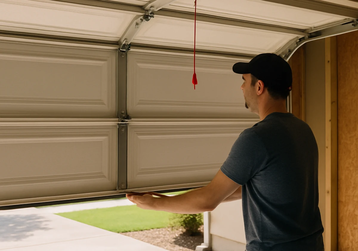 Homeowner in a residential garage during midday